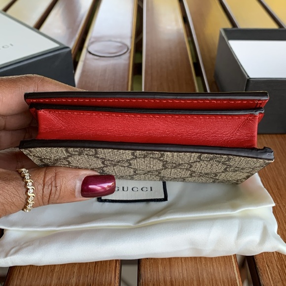 NWOT GUCCI GG Supreme Monogram Bosco Patch Card Case/Wallet - Picture 8 of 15